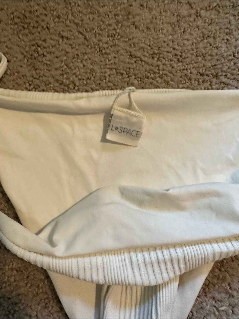NWOT L*space ribbed bikini bottoms cream - Thumbnail 2