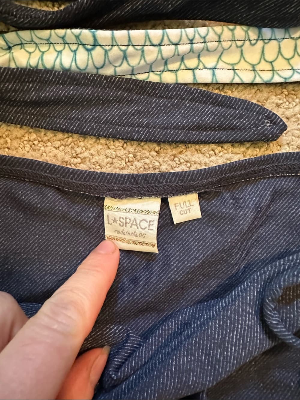 NWOT L*Space Chloe bikini set faux denim small - Thumbnail 2