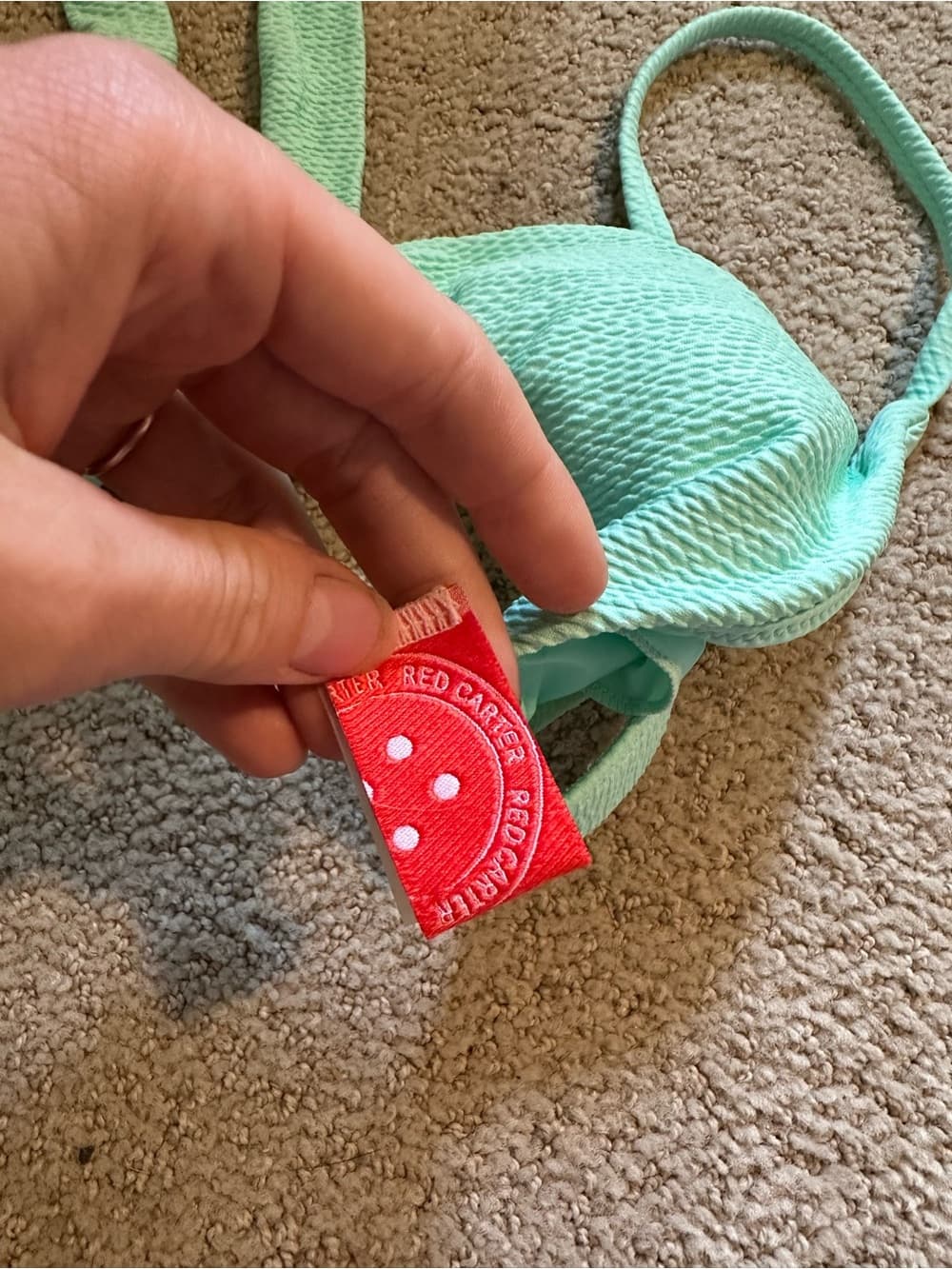 Red Carter bikini top sea foam large - Thumbnail 2
