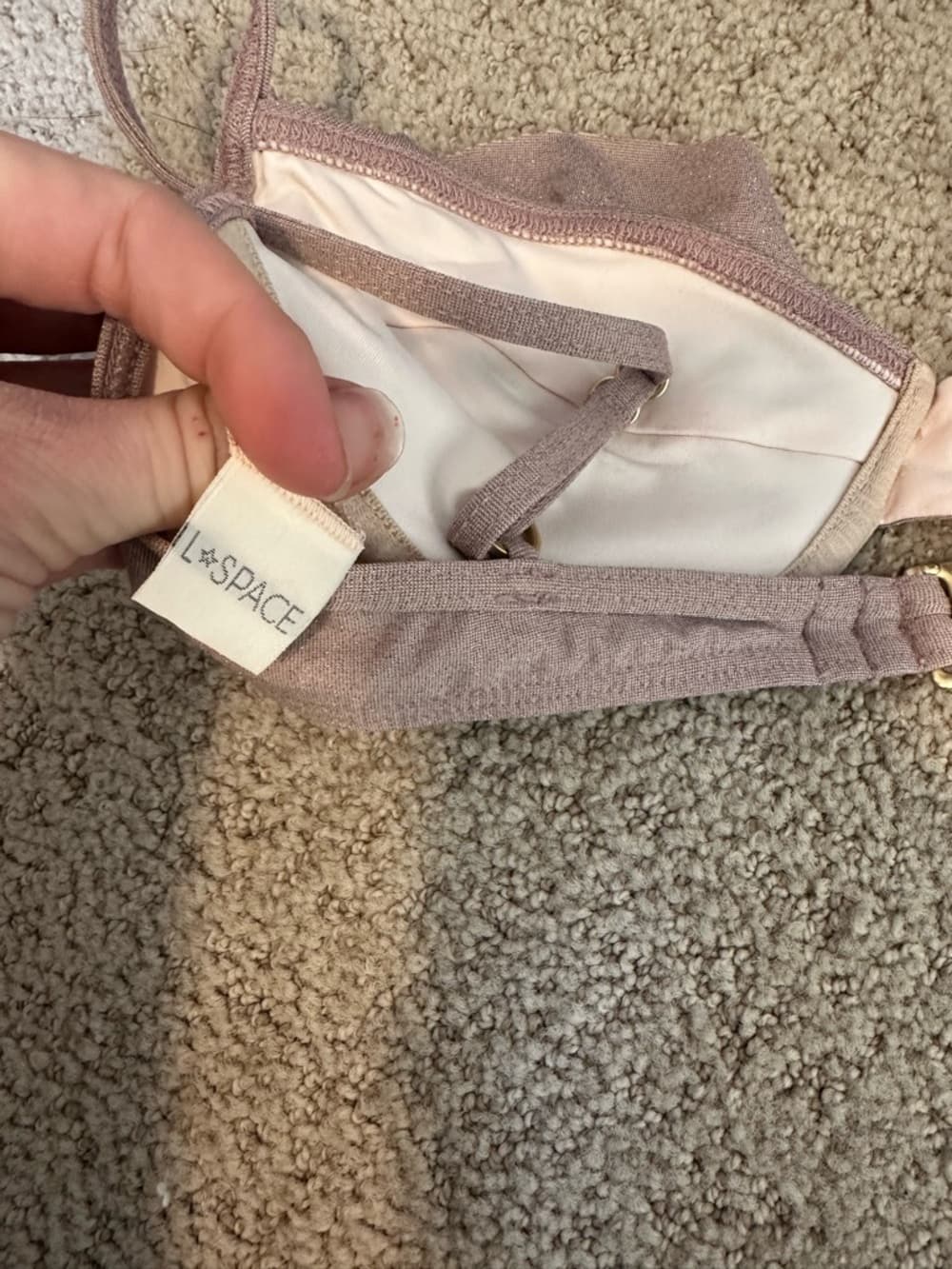 NWOT L*Space Priscilla shimmer bikini top - Thumbnail 3