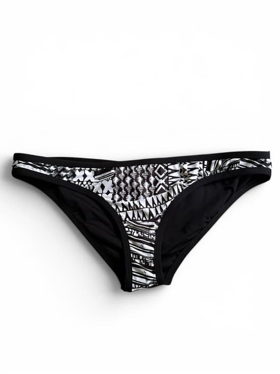 NWOT L*Space fully cut bikini bottoms white black large - Thumbnail 5