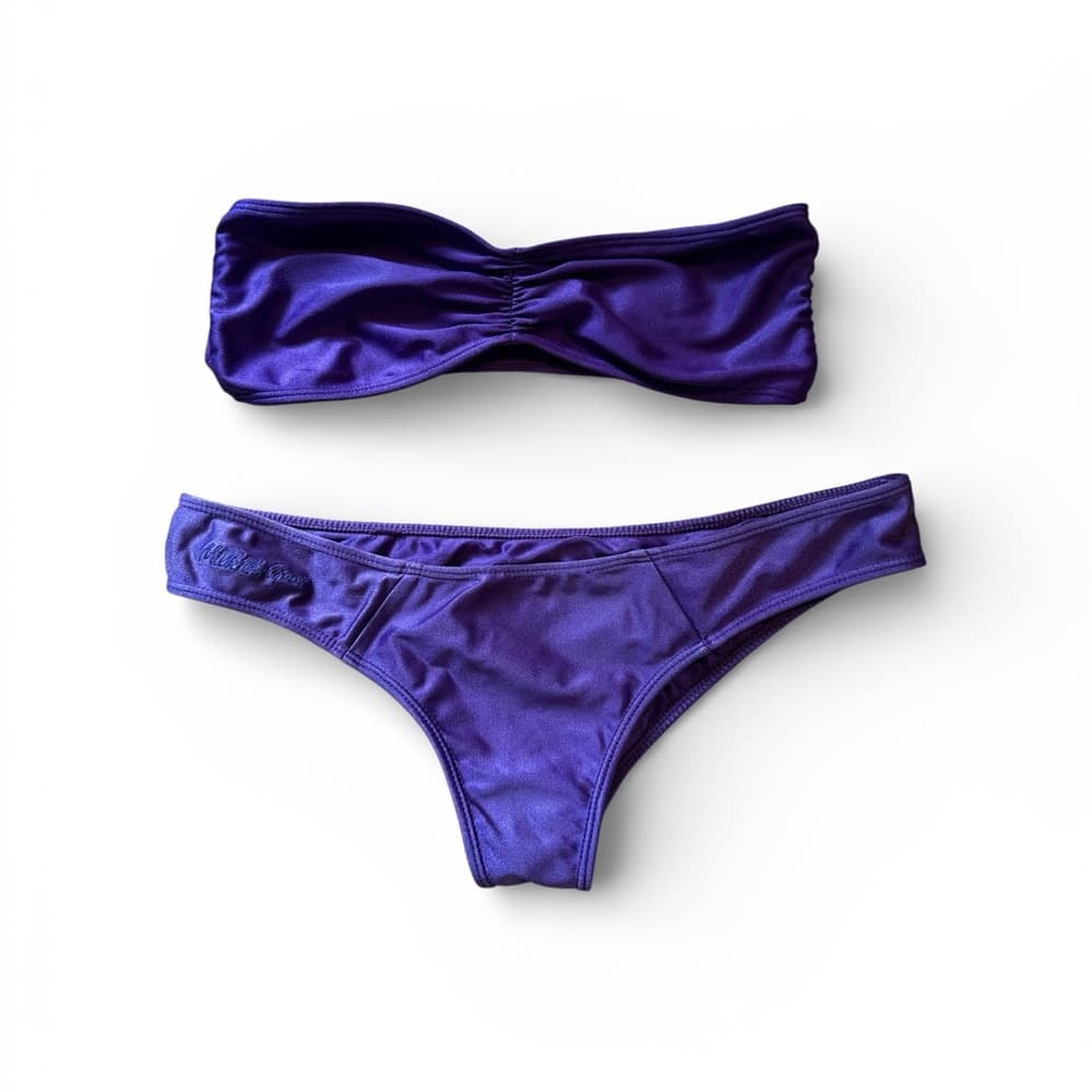 Milk the Goat bandeau bikini set purple