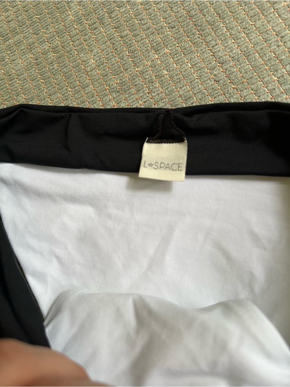 NWOT L*Space bikini bottoms colorblock white black small - Thumbnail 2