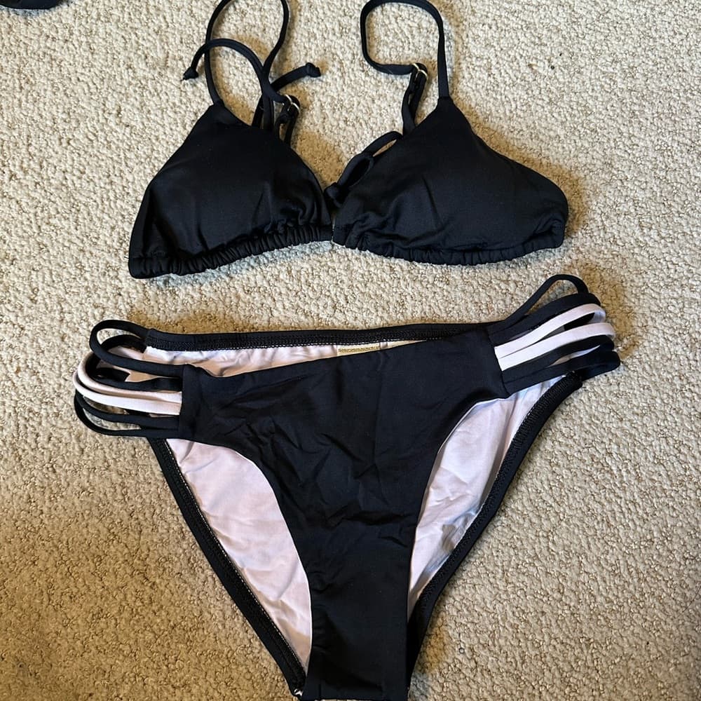 NWOT L*Space Low Down bikini set black