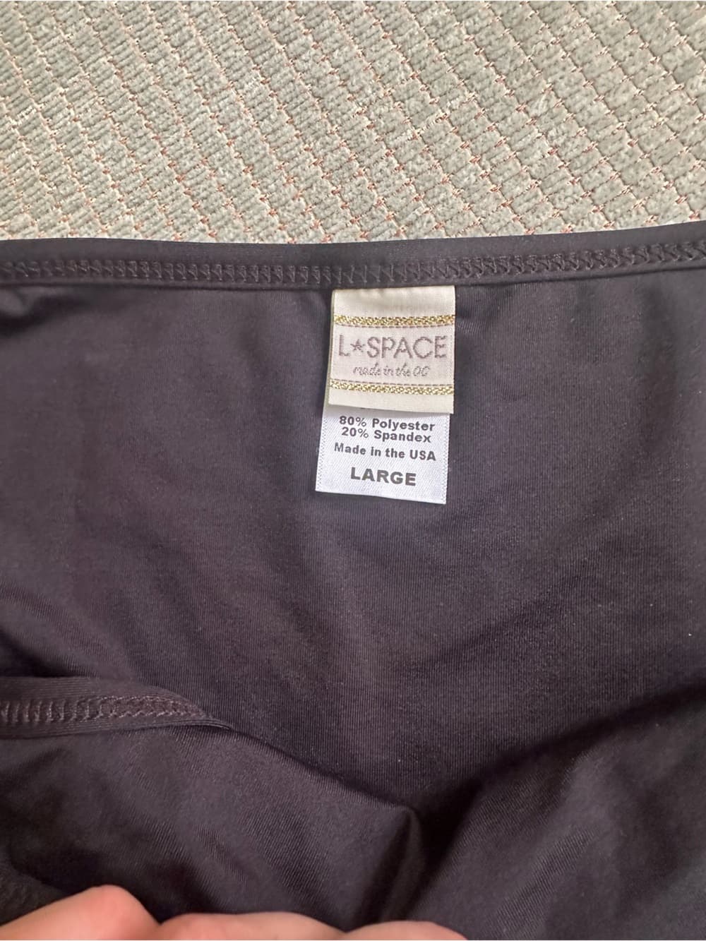 NWOT L*Space fully cut bikini bottoms white black large - Thumbnail 2