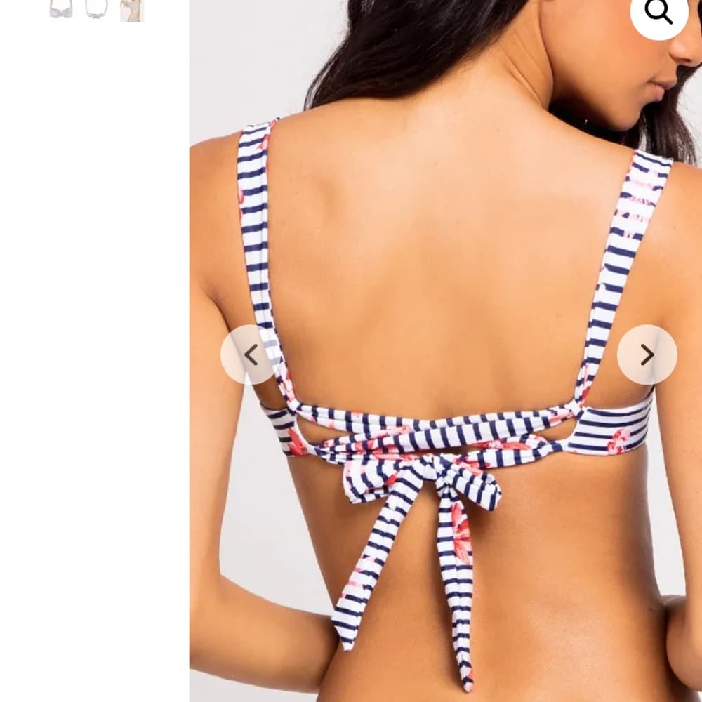 NWOT L*Space Camellia floral bay bikini top