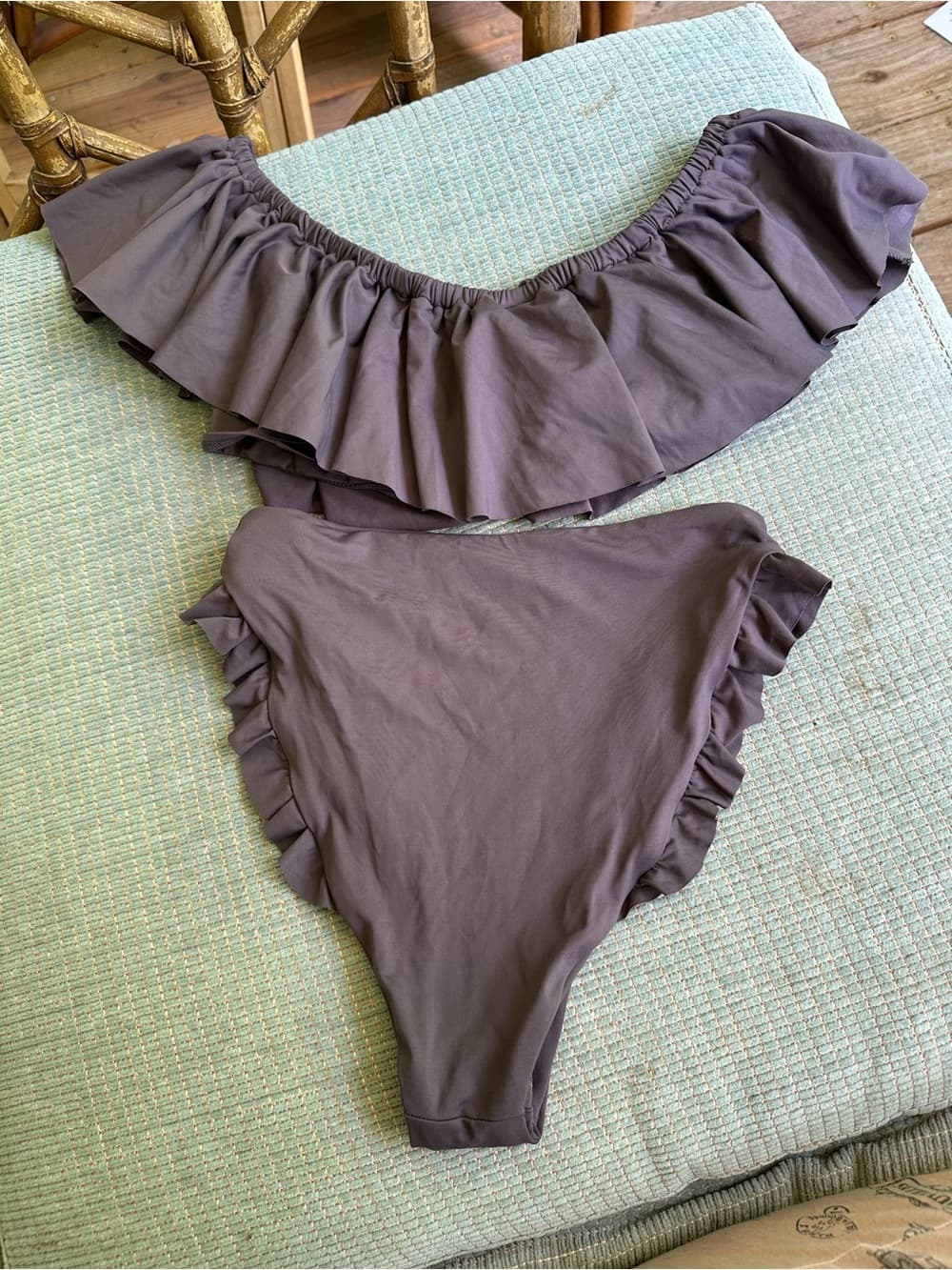NWOT L*Space Hey Girl bikini set grey small - Thumbnail 4
