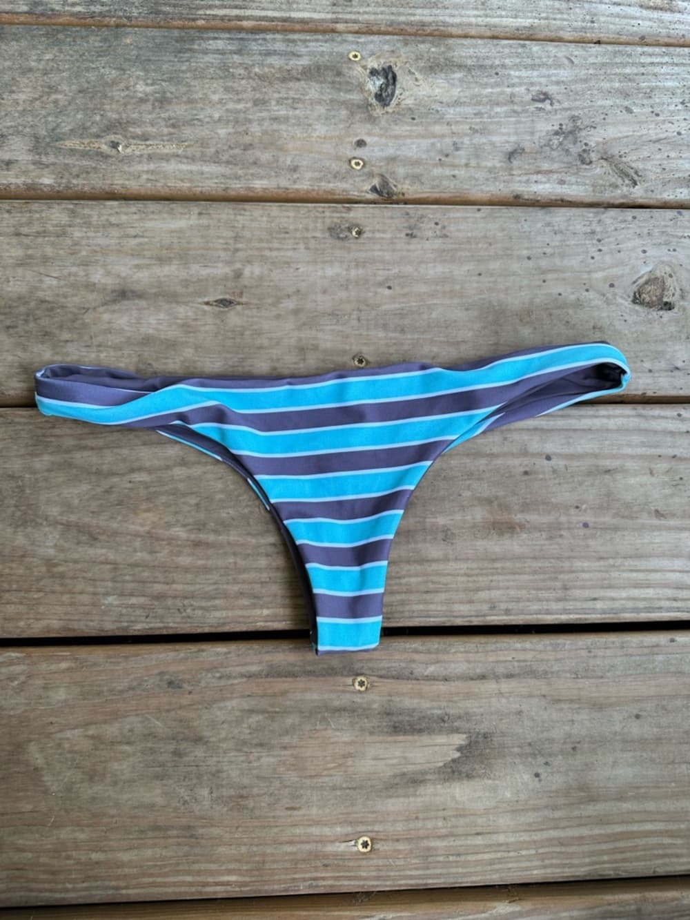 NWOT L*Space Forever striped thong style bikini bottoms
