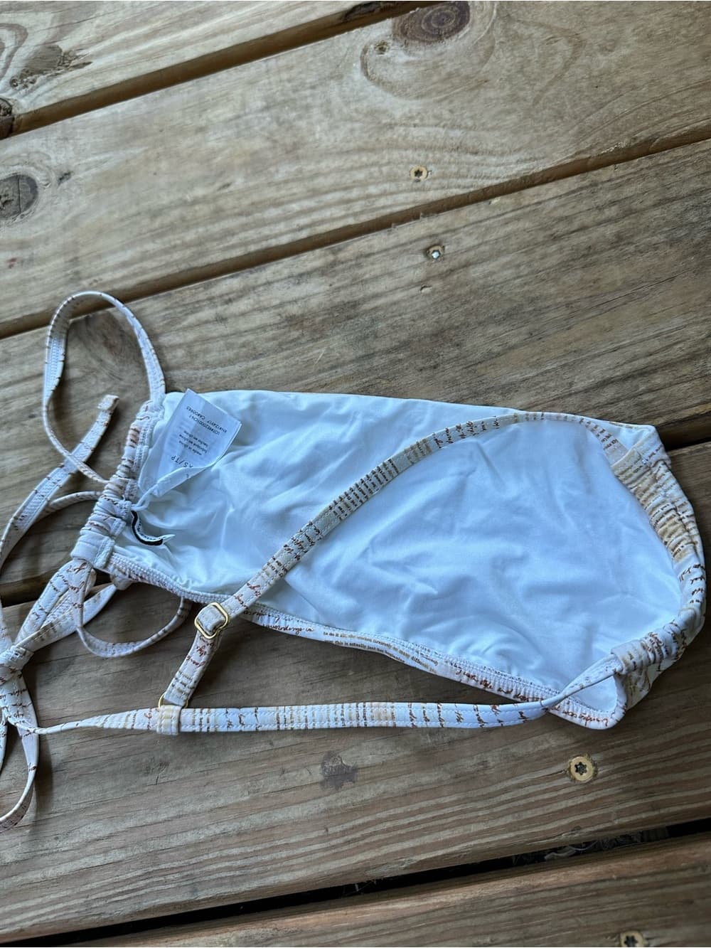 WeWoreWhat Leigh handwriting print bikini top xs - Thumbnail 2