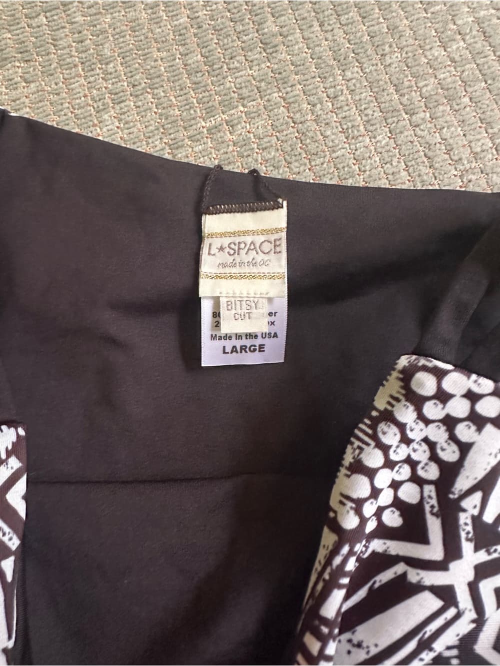 NWOT L*Space high waist Itsy cut bikini bottoms large - Thumbnail 2