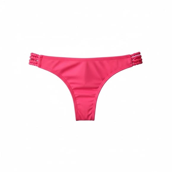 NWOT L*Space strappy bikini bottoms pink - Thumbnail 4