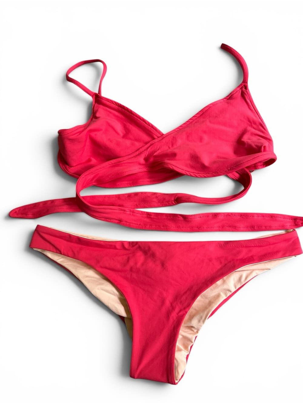 NWOT L*Space Chloe bikini set green pink extra small - Thumbnail 5