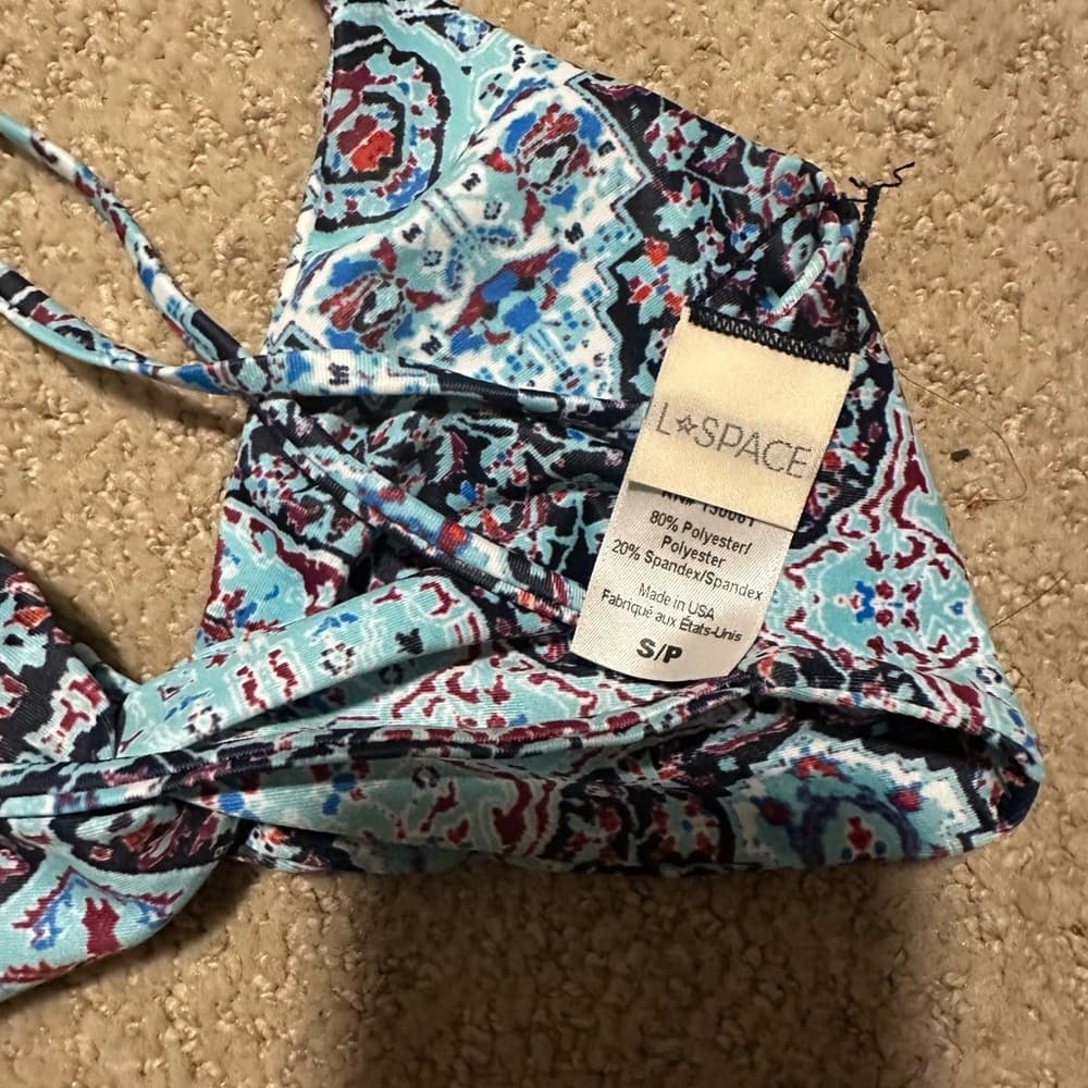 NWOT L*Space Hartley bikini top Moroccan print - Thumbnail 3