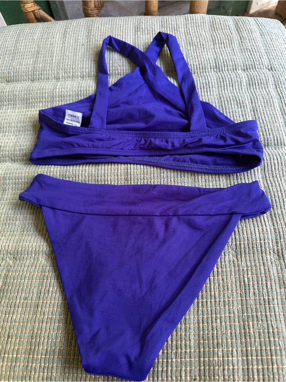 NWOT L*Space high neck bikini set royal blue extra small - Thumbnail 3