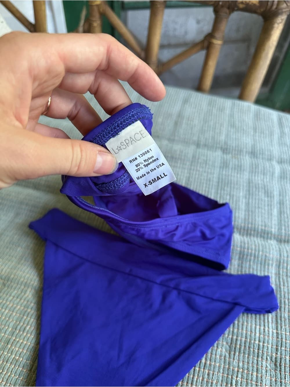 NWOT L*Space high neck bikini set royal blue extra small - Thumbnail 4