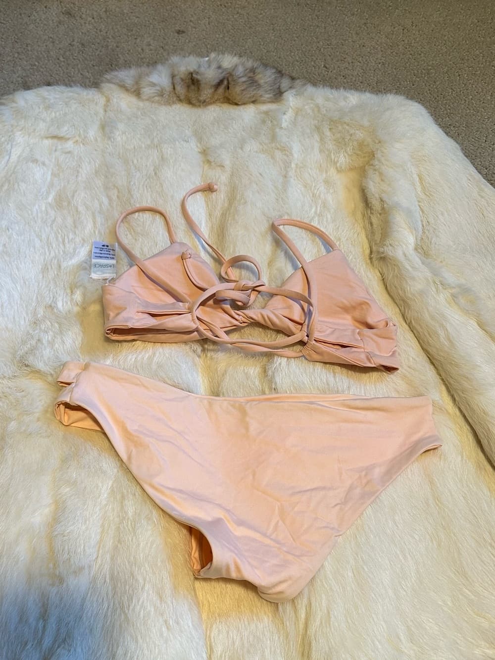NWOT L*Space Breakers bikini set peach small - Thumbnail 3