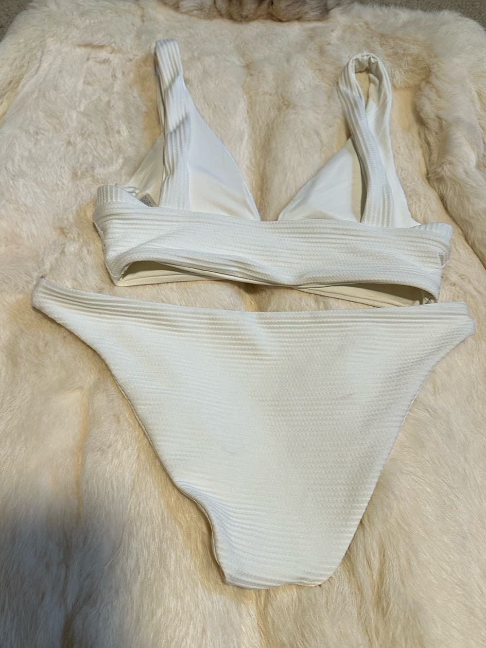 NWOT L*Space Fisher ribbed bikini set white - Thumbnail 3