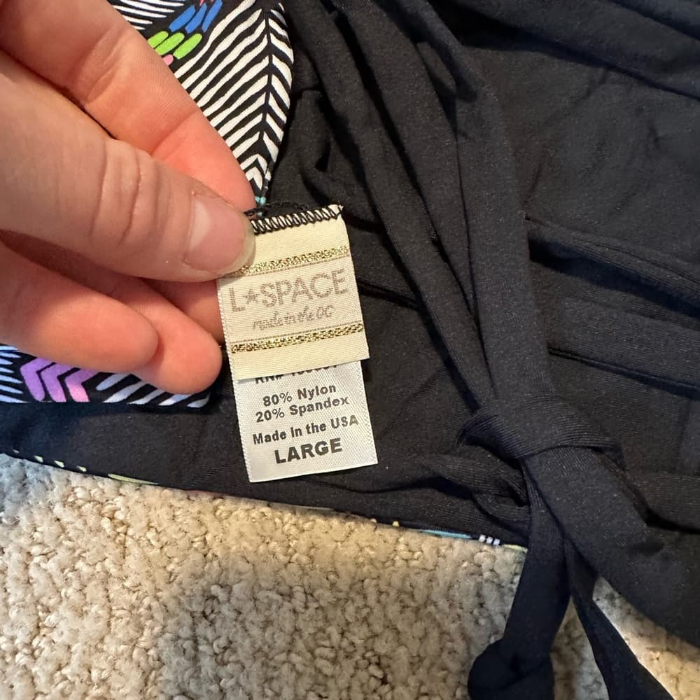 NWOT L*Space strapless bikini top Aztec print - Thumbnail 3