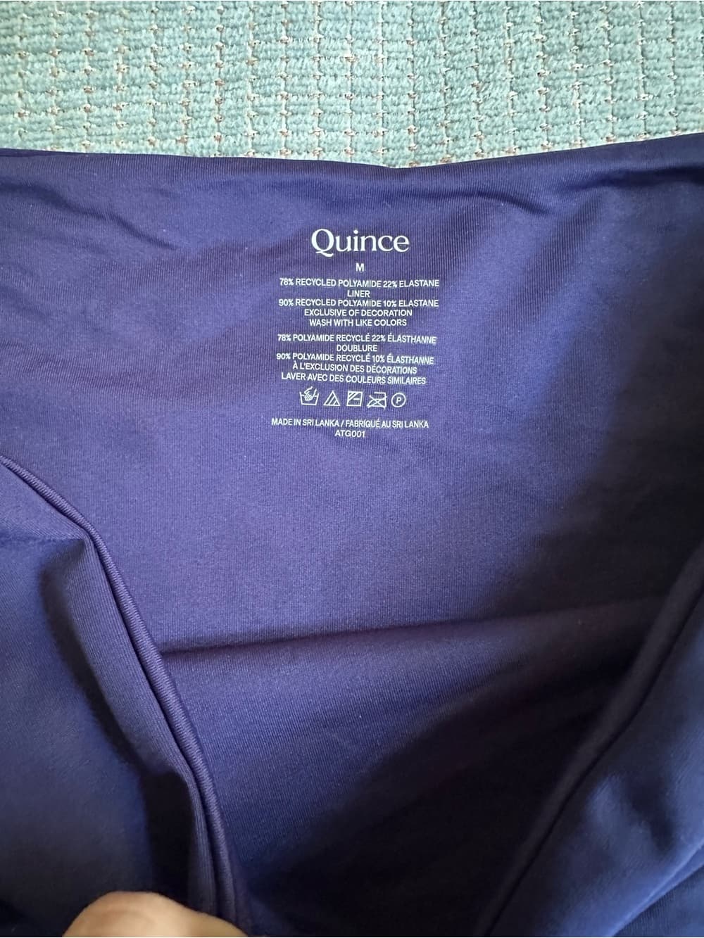 NWT Quince high rise bikini bottoms navy - Thumbnail 2