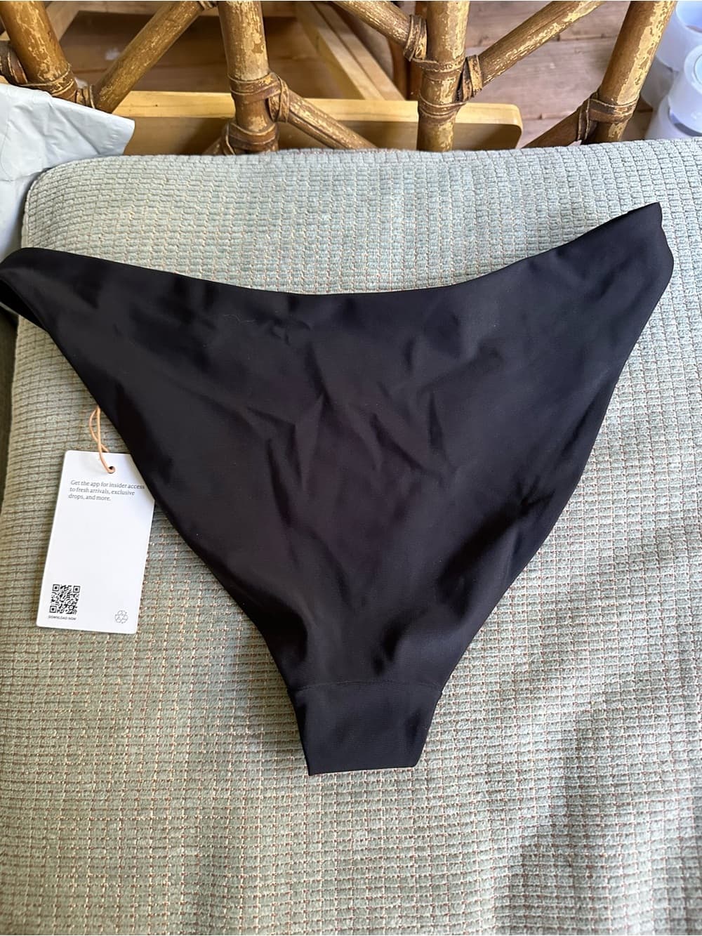 NWT Quince low ride bikini bottoms black - Thumbnail 3