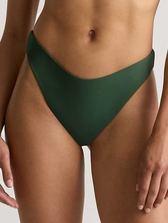 NWT Quince Italian high leg bikini bottoms palm - Thumbnail 5