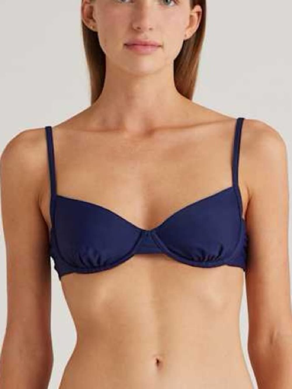 NWT Quince demi bikini top navy - Thumbnail 4