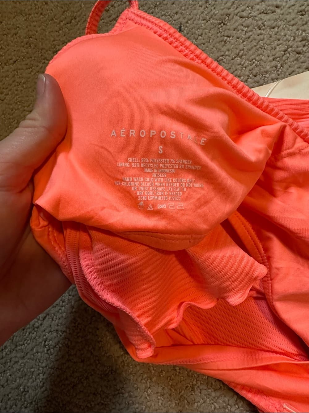 NWT Aeropostale ribbed bikini set coral - Thumbnail 4