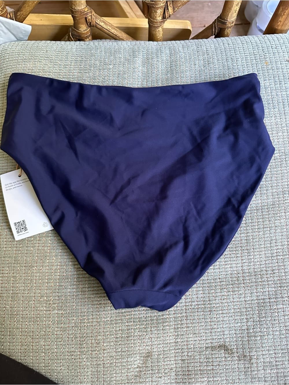 NWT Quince high rise bikini bottoms navy - Thumbnail 3