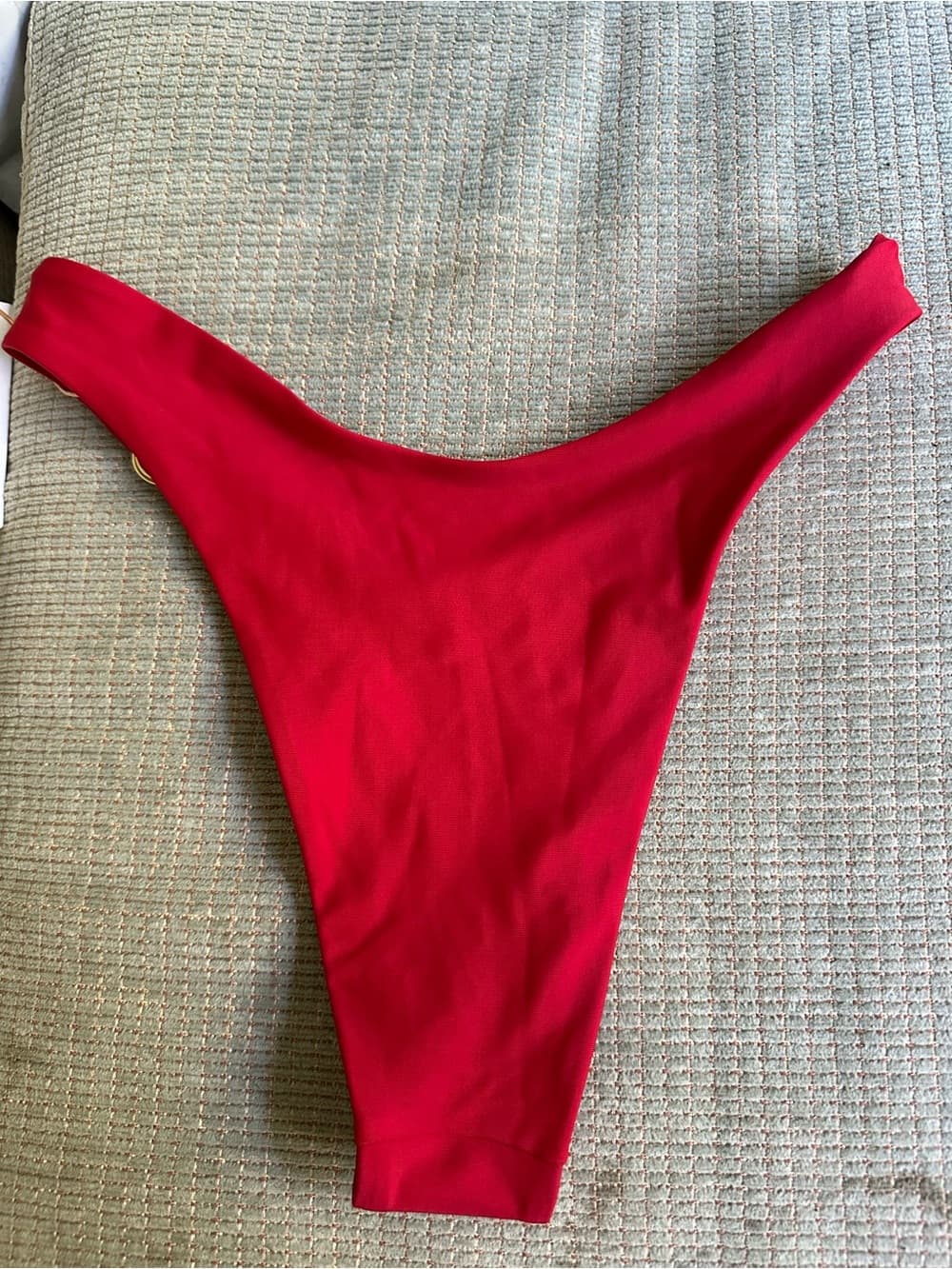 NWT Quince High Leg Ring bikini bottoms cherry - Thumbnail 3
