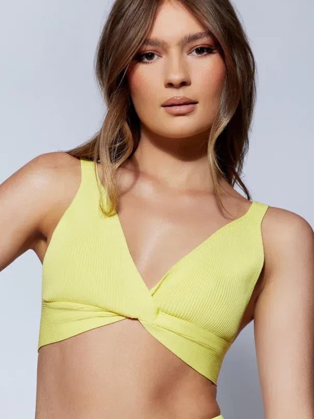 NWT Meshki Kaesha crop top yellow medium - Thumbnail 5
