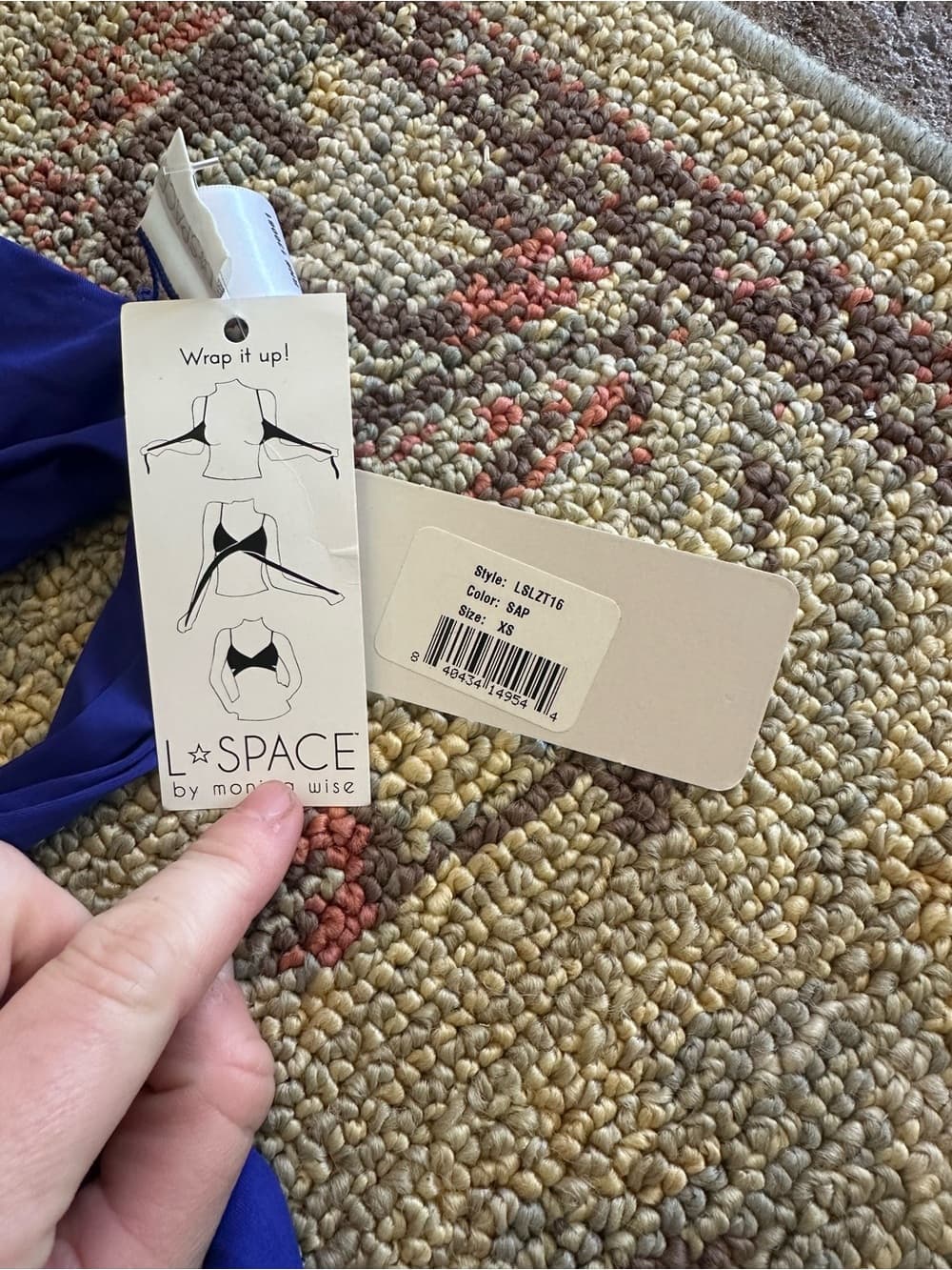 NWT L*Space Lizzie bikini set sapphire extra small - Thumbnail 2