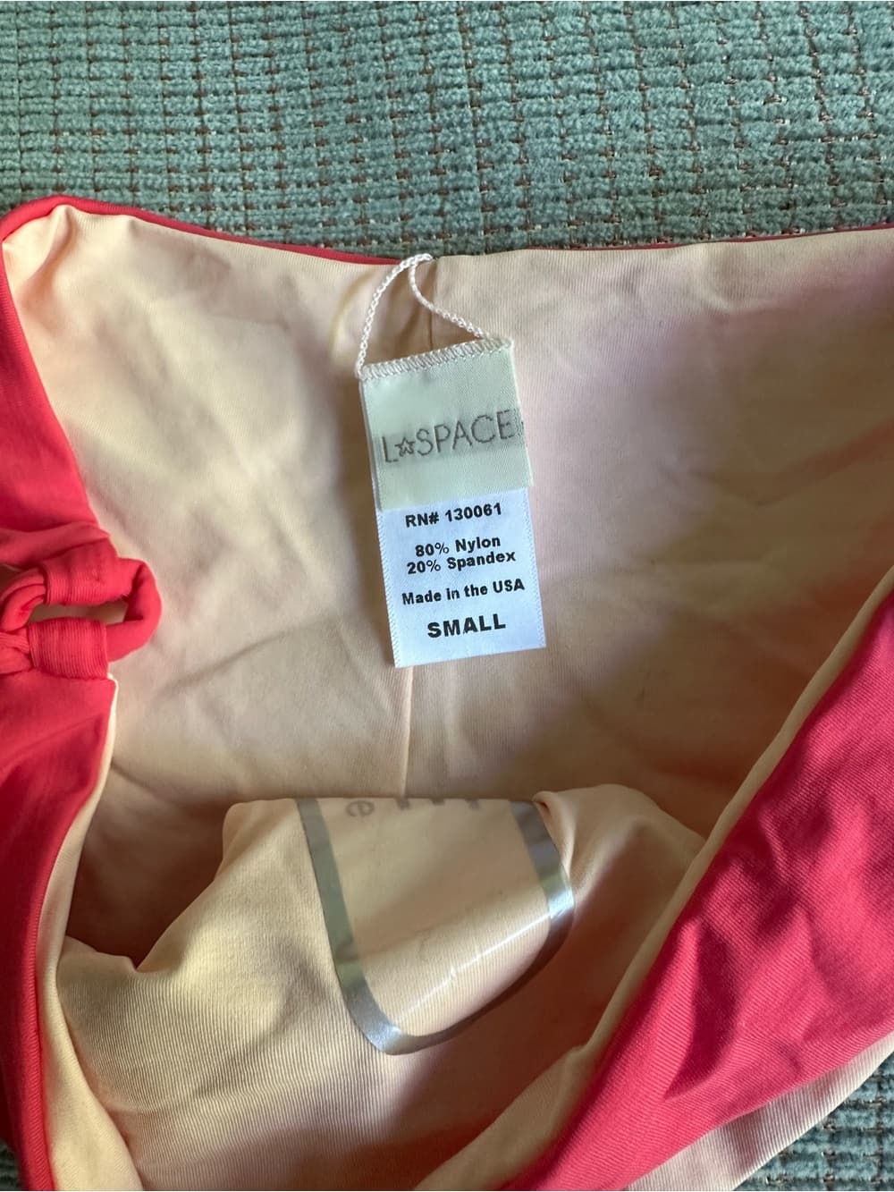 NWOT L*Space bikini bottoms red cream small - Thumbnail 2