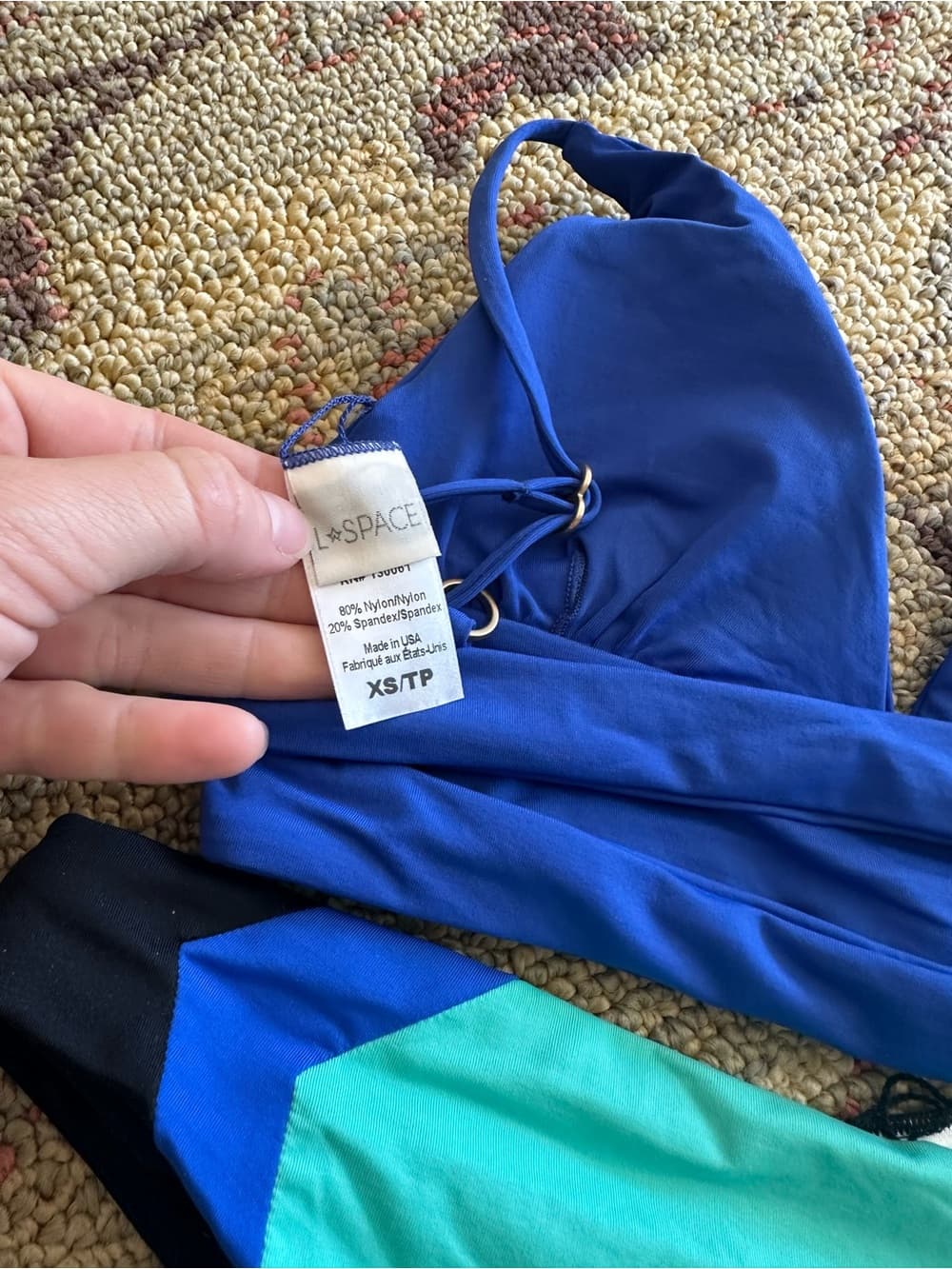 NWOT L*Space Olivia Mia bikini set royal blue - Thumbnail 4