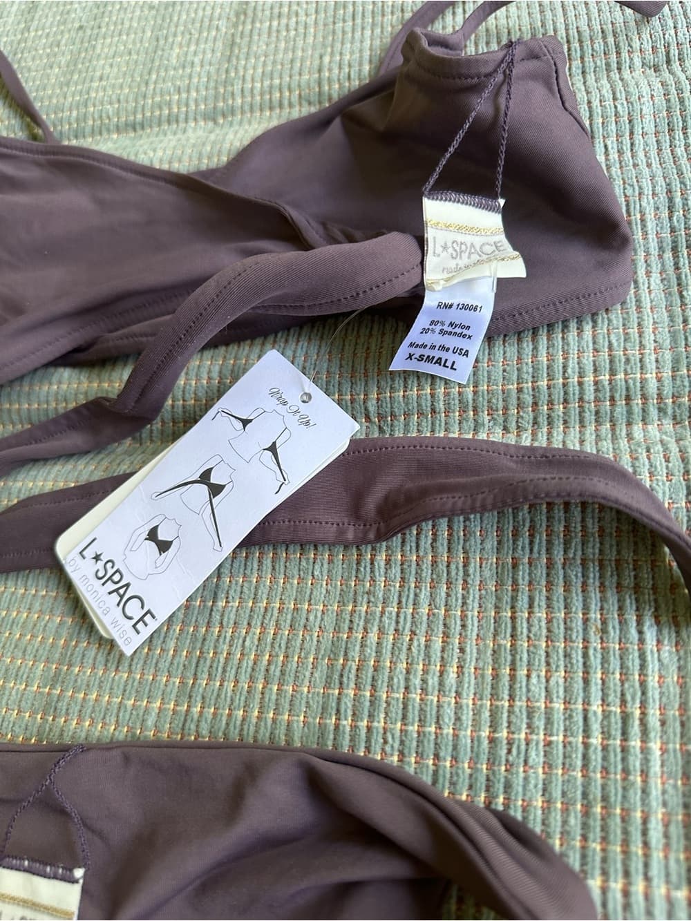 NWT L*Space Chloe bikini set grey extra small - Thumbnail 3
