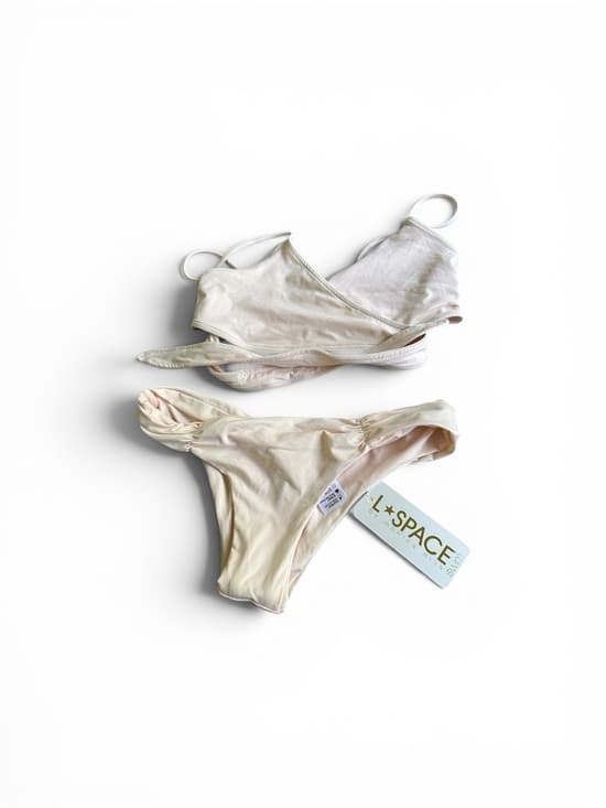 NWT L*Space Chloe Monique bikini set cream extra small - Thumbnail 7