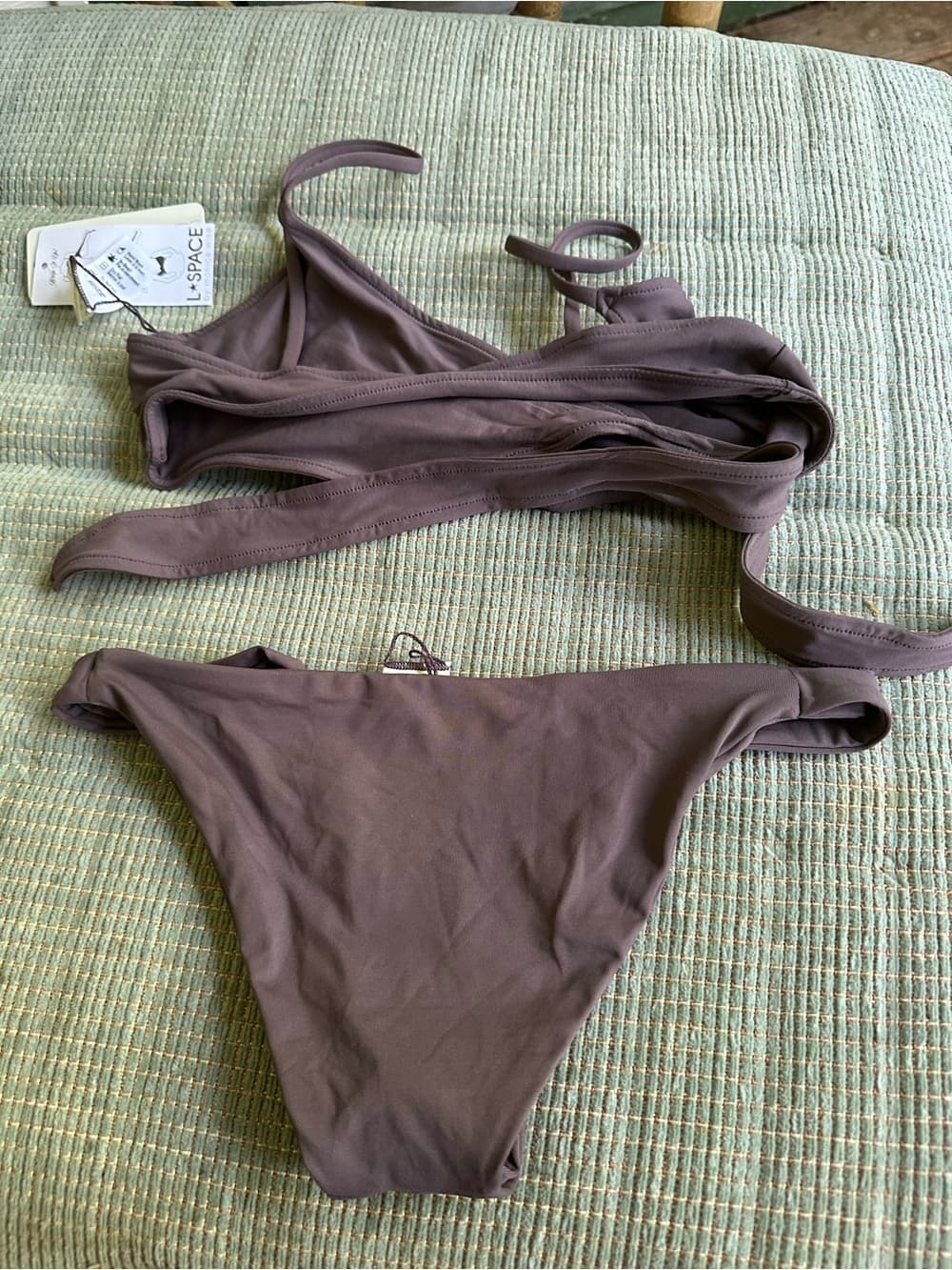 NWT L*Space Chloe bikini set grey extra small - Thumbnail 4
