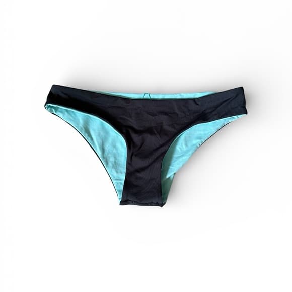 NWOT L*Space reversible bikini bottoms charcoal seafoam - Thumbnail 6