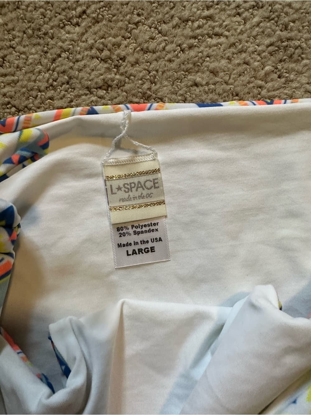 NWOT L*Space antigua bikini set white large - Thumbnail 2