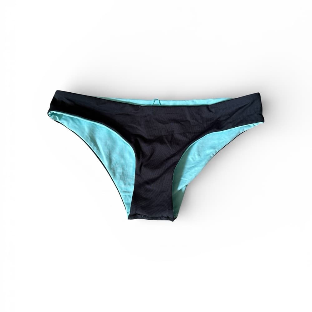 NWOT L*Space reversible bikini bottoms charcoal seafoam - Thumbnail 5