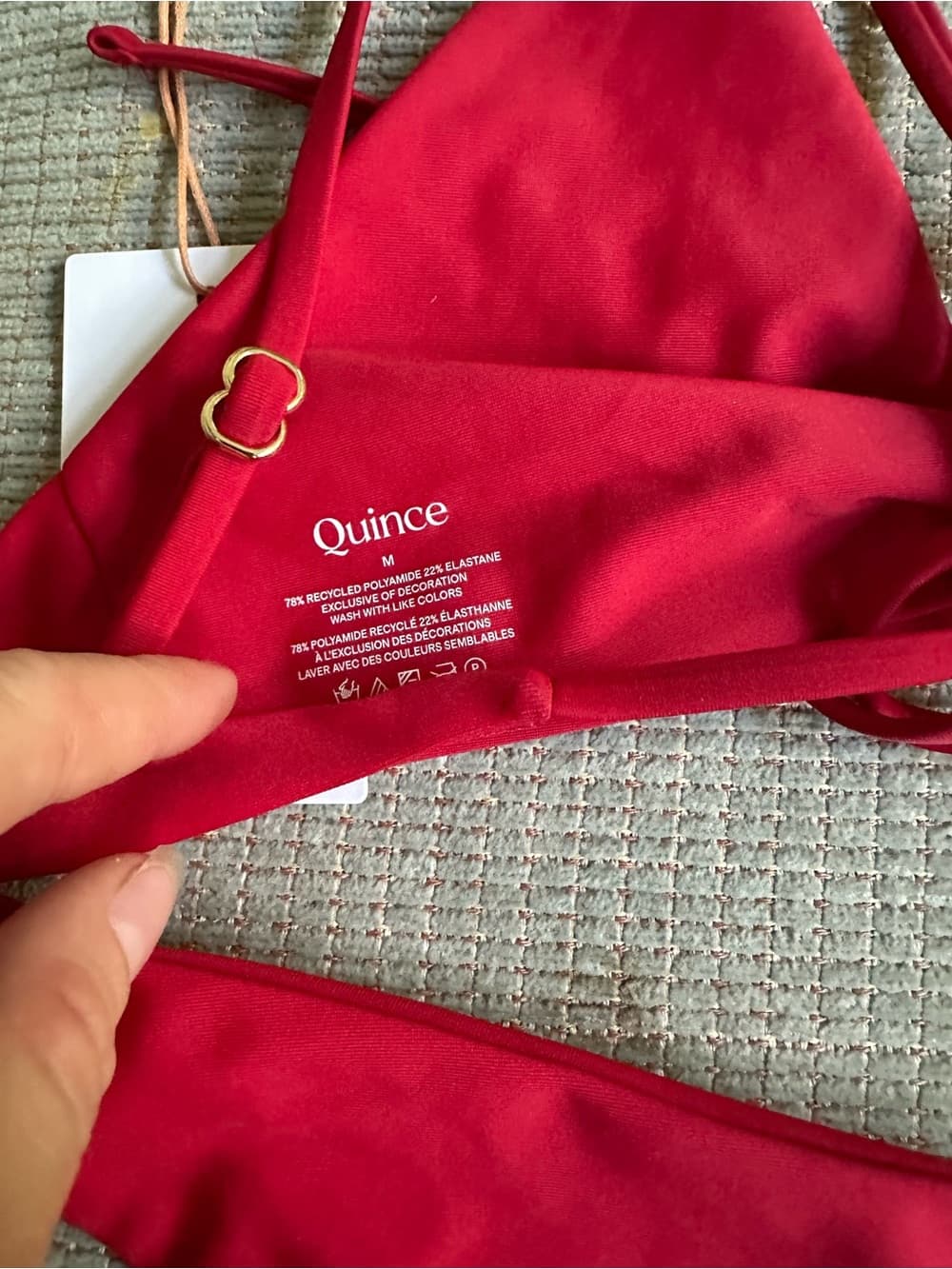 NWT Quince bikini set cherry red - Thumbnail 4