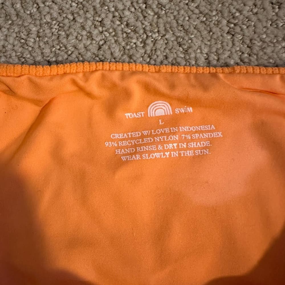 NWT Toast x Free People high hip bikini bottoms nectarine - Thumbnail 2