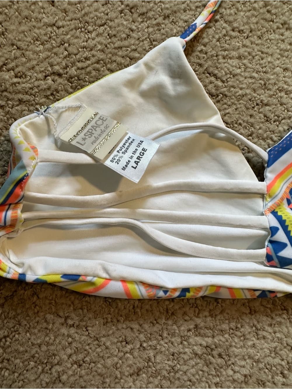 NWOT L*Space antigua bikini set white large - Thumbnail 4