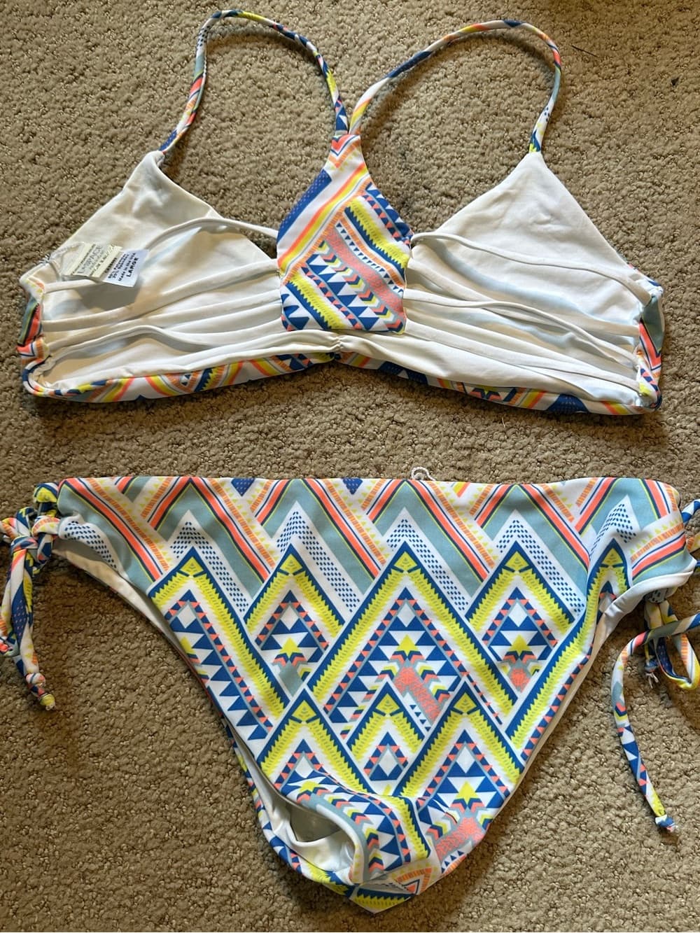 NWOT L*Space antigua bikini set white large - Thumbnail 3