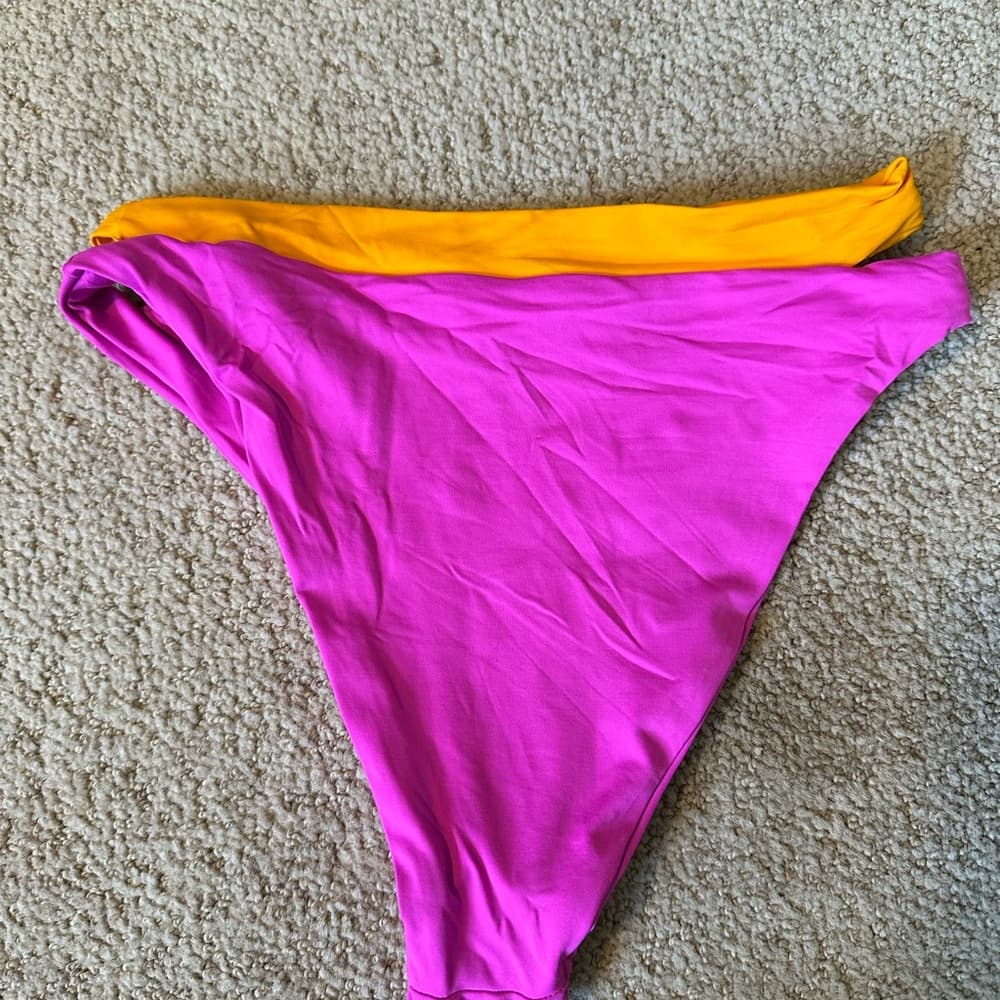 NWOT L*Space Emmy bikini bottoms fuchsia orange - Thumbnail 3