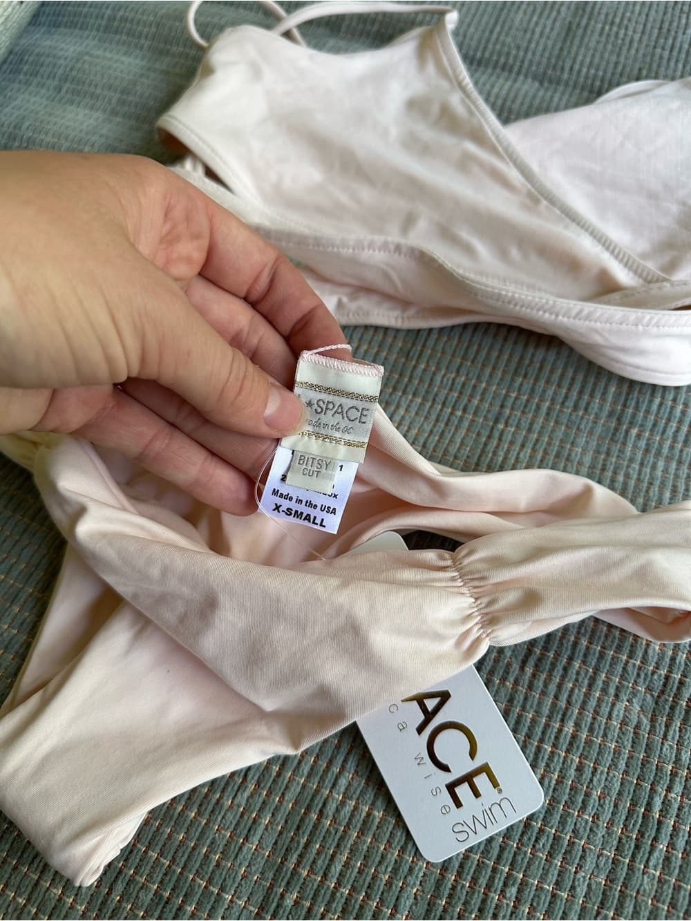 NWT L*Space Chloe Monique bikini set cream extra small - Thumbnail 3