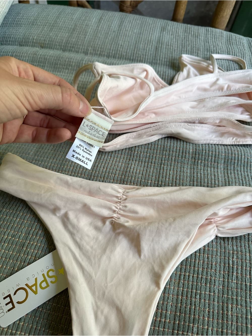 NWT L*Space Chloe Monique bikini set cream extra small - Thumbnail 5