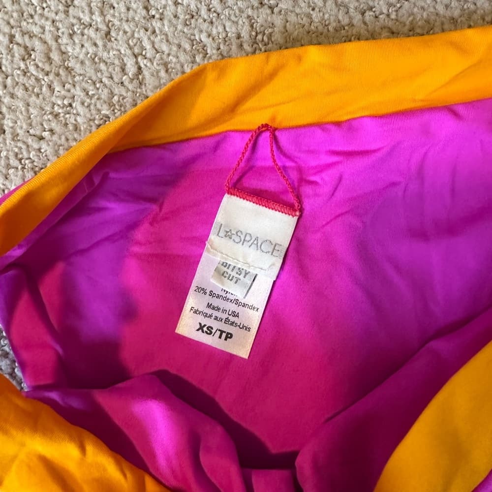 NWOT L*Space Emmy bikini bottoms fuchsia orange - Thumbnail 2