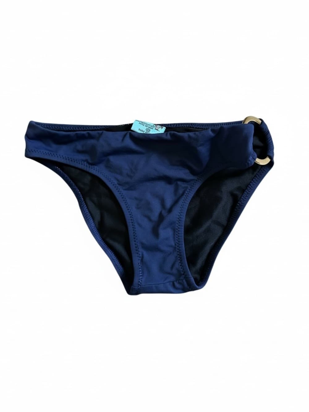 LeTarte Hawaii hip ring bikini bottoms navy gold - Thumbnail 4