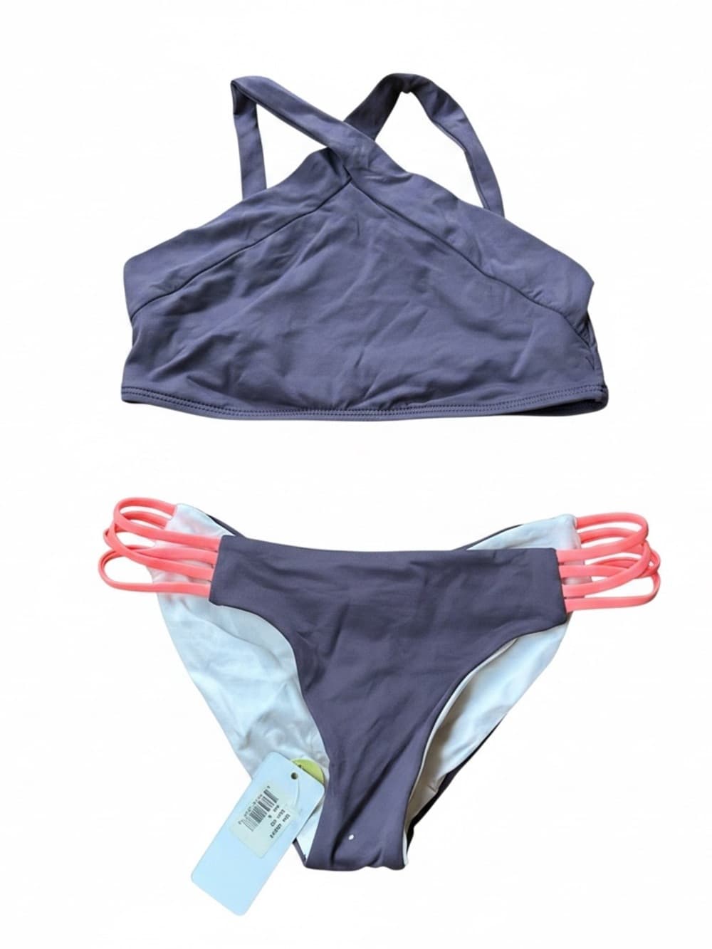 NWT L*Space Low Down bikini set grey pink - Thumbnail 5