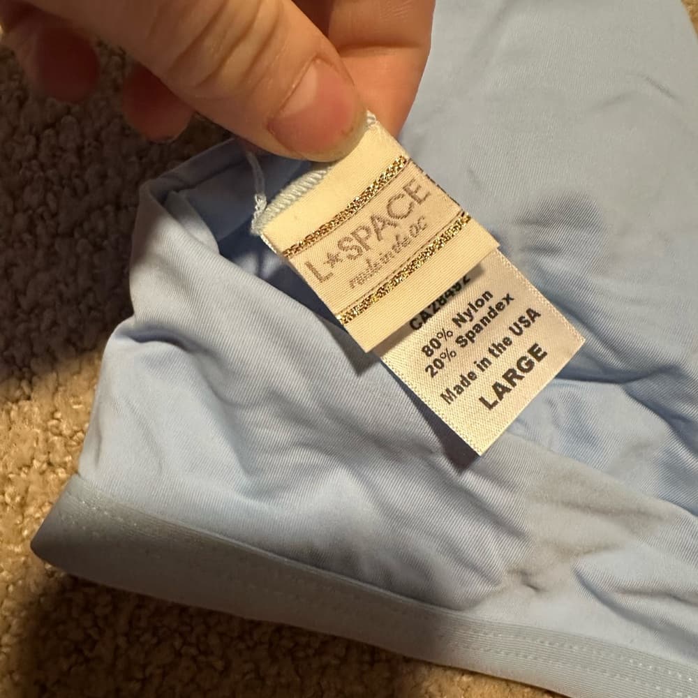 NWOT L*Space color block v neck bikini top - Thumbnail 3